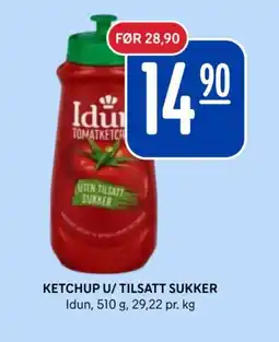 Rema 1000 Idun Ketchup u/tilsatt sukker tilbud