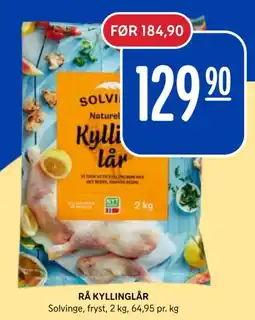 Rema 1000 SOLVINGE Rå kyllinglår tilbud