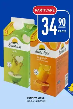 Rema 1000 Tine Sunniva juice tilbud