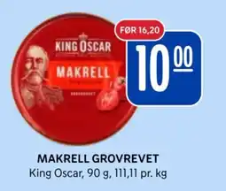 Rema 1000 KING OSCAR Makrell grovrevet tilbud