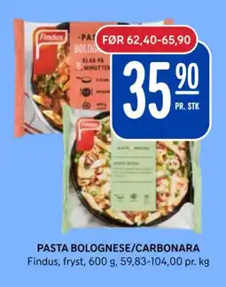 Rema 1000 Findus Pasta bolognese/carbonara tilbud