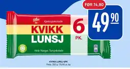 Rema 1000 Freia Kvikk Lunsj 6pk tilbud