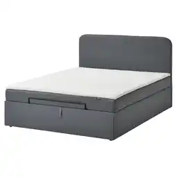 IKEA BlÅfjÄllet Kontinentalseng, medium/kabusa mørk grå, 160x200 cm tilbud