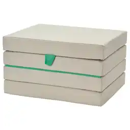 IKEA SlÄkt Puff/sammenleggbar madr, Vissle beige/grønn tilbud