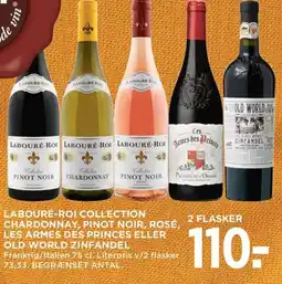 Meny LABOURE-ROI Collection chardonnay, pinot noir, rosé, les armes des princes eller old world zinfandel tilbud