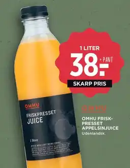 Meny OMHU Frisk- presset appelsinjuice tilbud