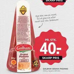 Meny GALBANI Grana padano tilbud