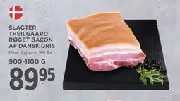 Meny Slagter theilgaard røget bacon af dansk gris tilbud