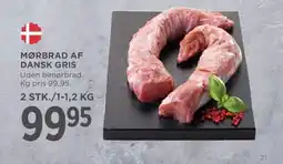 Meny Mørbrad af dansk gris tilbud