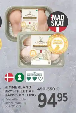 Meny HIMMERLAND Brystfilet af dansk kylling tilbud