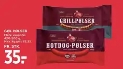 Meny GØL Pølser tilbud
