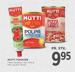 Meny MUTTI Tomater tilbud