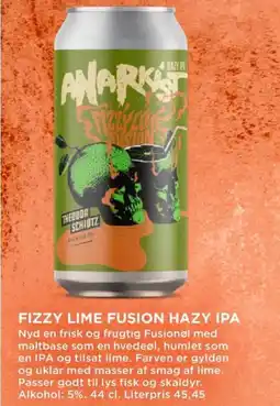 Meny FIZZY LIME Fusion hazy ipa tilbud