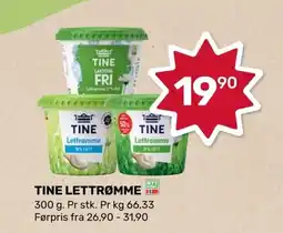Coop Marked TINE Lettrømme tilbud