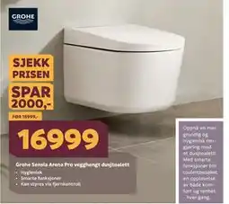 Megaflis Grohe Sensia Arena Pro vegghengt dusjtoalett tilbud