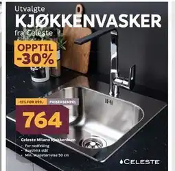 Megaflis Celeste Milano kjøkkenkum tilbud