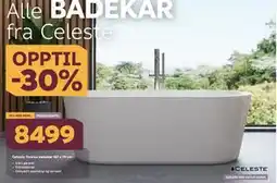 Megaflis Celeste Treviso badekar 167 x 79 cm tilbud