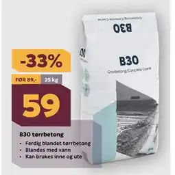 Megaflis B30 tørrbetong tilbud