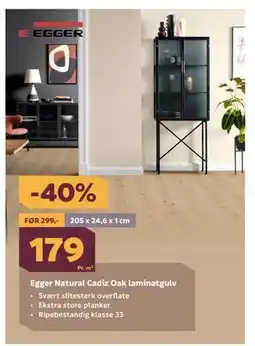 Megaflis Egger Natural Cadiz Oak laminatgulv tilbud