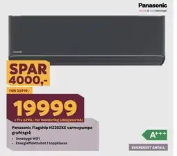 Megaflis Panasonic Flagship HZ25ZKE varmepumpe grafittgrå tilbud