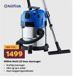 Megaflis Nilfisk Multi 22 Inox støvsuger tilbud