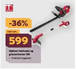 Megaflis Mjølner hekksaks og gresstrimmer 18V tilbud