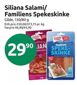 Joker Siliana Salami/ Familiens Spekeskinke tilbud