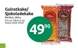 Joker Gulrotkake/ Sjokoladekake tilbud