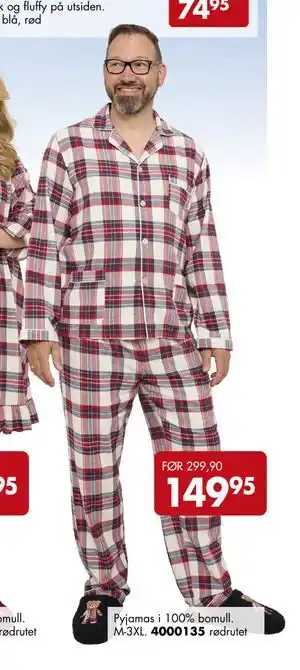 Pyjamas i 100% bomull