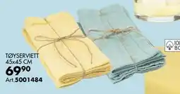 Sparkjøp TØYSERVIETT 45x45 CM tilbud
