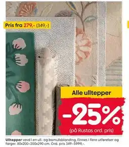 Rusta Alle ulltepper tilbud
