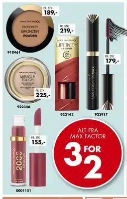 Sparkjøp ALT FRA MAX FACTOR tilbud