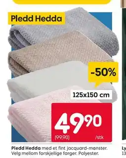 Rusta Pledd Hedda tilbud