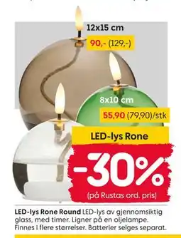 Rusta LED-lys Rone tilbud