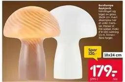 Rusta Bordlampe Reykjavik håndlaget og laget av glass tilbud