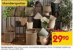 Rusta Utendørspotter tilbud