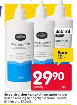 Rusta Swedish Vision kontaktlinsevæske tilbud