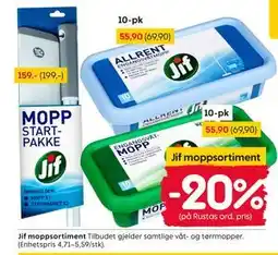 Rusta Jif moppsortiment tilbud