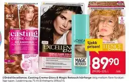 Rusta L’Oréal Excellence, Casting Creme Gloss & Magic Retouch hårfarge tilbud