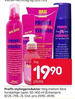 Rusta Proffs stylingprodukter tilbud