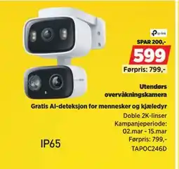 POWER Utendørs overvåkningskamera tilbud