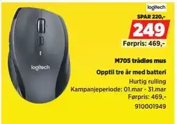 POWER M705 trådløs mus tilbud