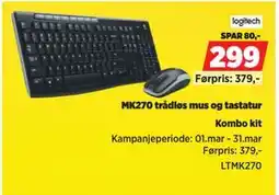 POWER MK270 trådløs mus og tastatur tilbud