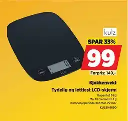 POWER Kjøkkenvekt tilbud