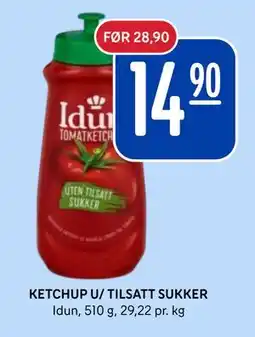 Rema 1000 KETCHUP U/ TILSATT SUKKER tilbud