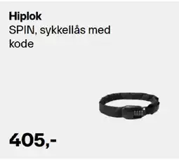 XXL Sport Hiplok SPIN, sykkellås med kode tilbud