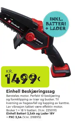 Mekk Einhell Beskjæringssag tilbud