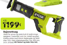 Mekk RYOBI Bajonettsag tilbud