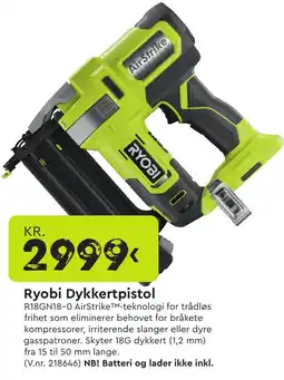 Mekk RYOBI Dykkertpistol tilbud
