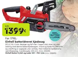 Mekk Einhell batteridrevet kjedesag tilbud